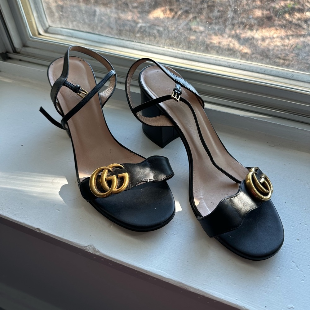 Gucci marmont heeled sandal